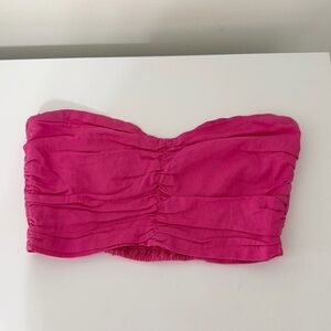 ZARA Pink Strapless Top